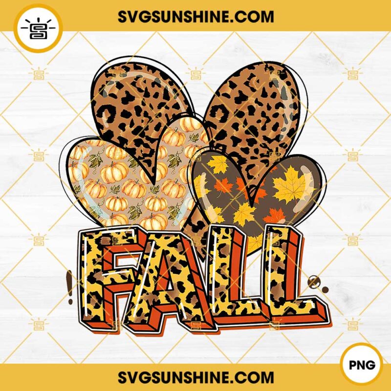 Fall PNG, Fall Leopard Print Orange Fall Pumpkin PNG Design Files, Hello Fall PNG, Autumn Clipart