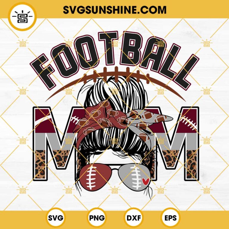 Football Mom Leopard SVG, Football Mom SVG, Football Mom Leopard ...