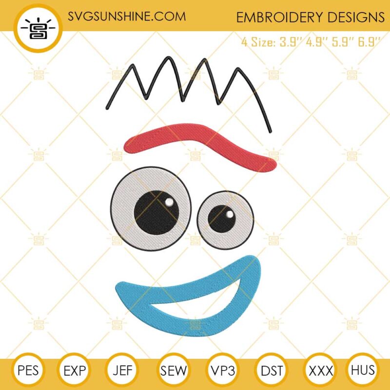 Forky Face Embroidery Designs