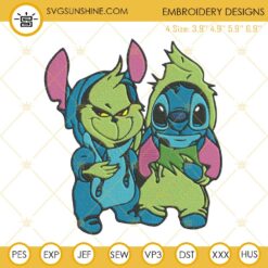 Friends Baby Grinch And Stitch Machine Embroidery Design File