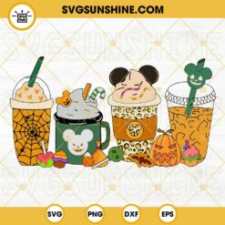 Halloween Coffee SVG PNG, Carnival Food Drink Pumpkin Halloween SVG, Halloween Disney Snack Drink Iced Coffee Tea Latte SVG PNG DXF EPS