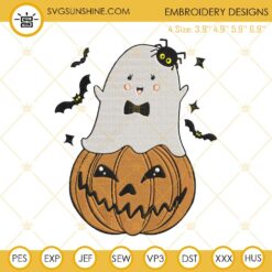 Halloween Ghost Pumpkin Machine Embroidery Designs