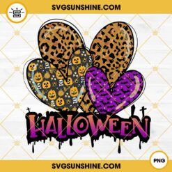 Halloween Leopard Print Bat Pumpkin PNG Design Files, Love Halloween PNG, Happy Halloween PNG Shirt Clipart