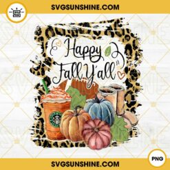 Happy Fall Yall PNG, Pumpkins Halloween Autumn PNG Instant Digital Download Design
