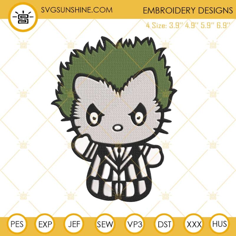 Hello Kitty Beetlejuice Machine Embroidery Design File
