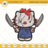 Hello Kitty Chucky Embroidery Designs, Horror Halloween Machine Embroidery Design File