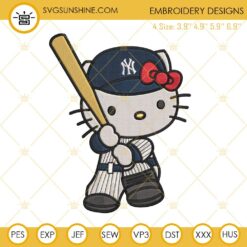 Hello Kitty New York Yankees Embroidery Design File