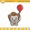 Hello Kitty Pennywise Embroidery Designs, Halloween Hello Kitty Pennywise Embroidery Design File