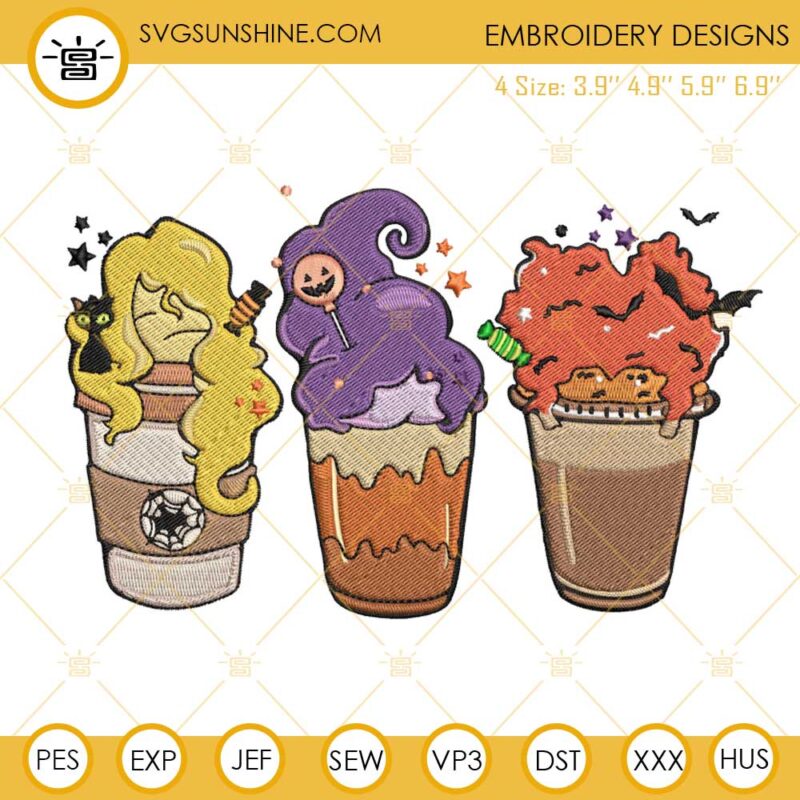 Hocus Pocus Embroidery Designs, Sanderson Sisters Embroidery Design File