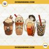 Horror Movie Coffee Latte PNG, Horror Fall Halloween Coffee PNG, Horror Movie Halloween Coffee Drink PNG