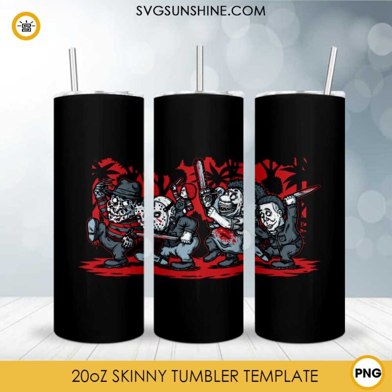 Horror Movie Killers Michael Myers, Jason Voorhees, Tumbler Design PNG File Digital Download