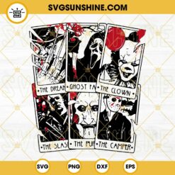 Horror Tarot Cards SVG, Horror Characters SVG, Halloween Horror Movie SVG PNG DXF EPS Digital File