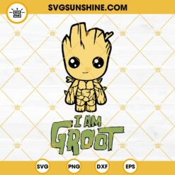 I Am Groot SVG, Groot SVG, Baby Groot SVG, Guardians Of The Galaxy SVG, Marvel SVG