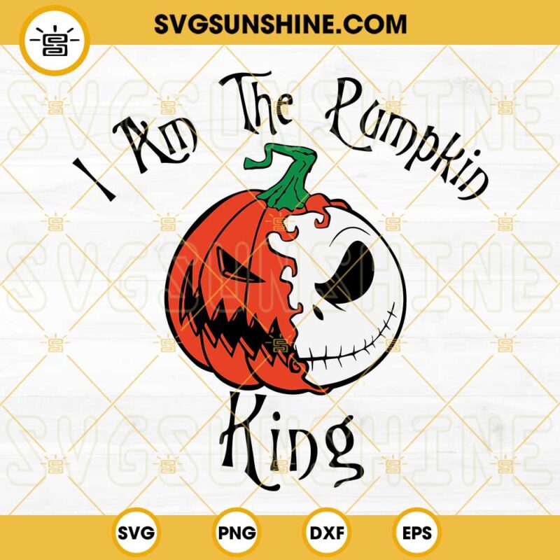 I Am The Pumpkin King SVG, Jack Skellington Face And Pumpkin Halloween