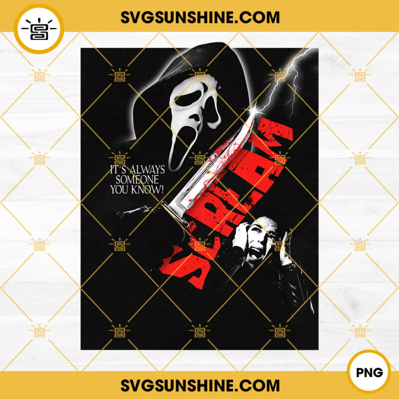 It's Always Someone You Know Scream Movies PNG, The GhostFace PNG