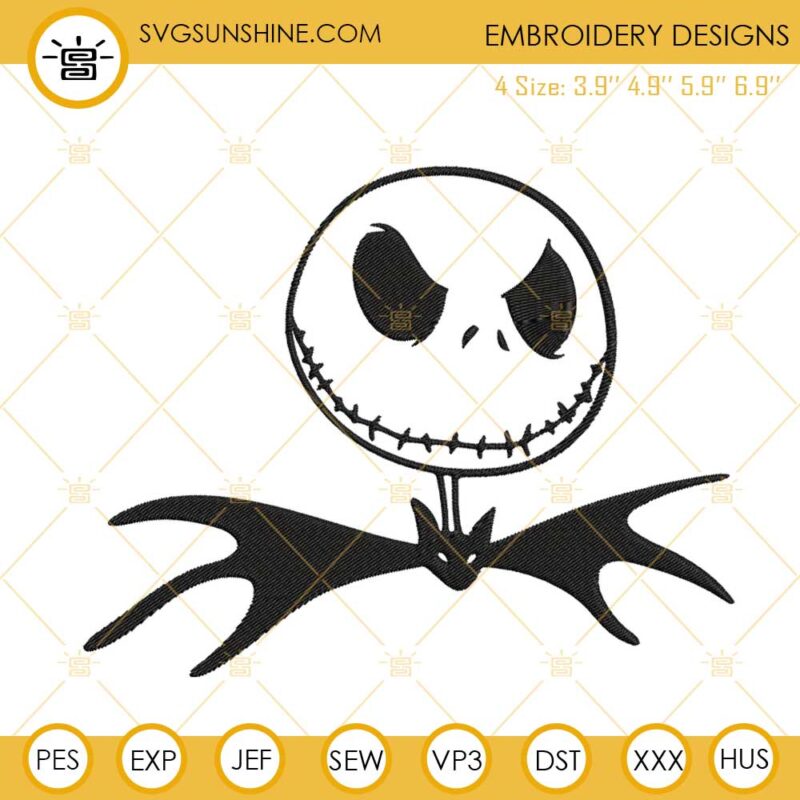 Jack Skellington Embroidery Designs File