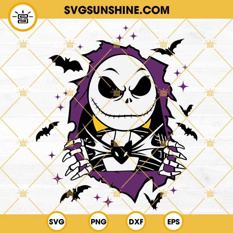 Jack Skellington Nightmare Before Christmas SVG, Halloween Shirt SVG ...