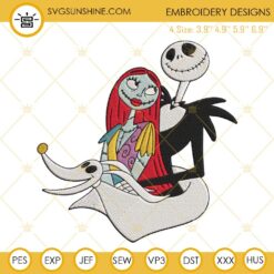 Jack And Sally Embroidery Design File