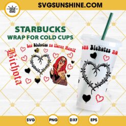 Karol G Red Hair Full Wrap For Starbucks Cold Cup SVG