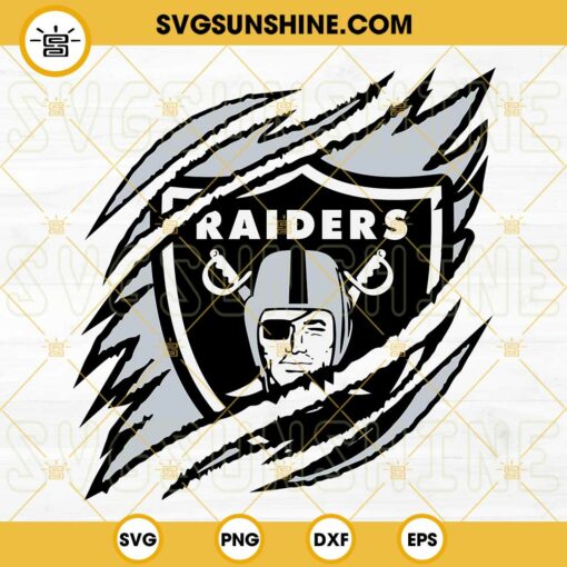 Las Vegas Raiders Ripped Claw SVG, Las Vegas Raiders SVG, Raiders SVG PNG DXF EPS Cut Files For Cricut Silhouette