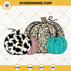 Leopard Pumpkin And Cow Print Pumpkin SVG, Halloween Pumpkin SVG, Pumpkins SVG, Thanksgiving Pumpkin SVG