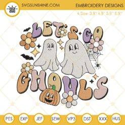 Halloween Ghouls Embroidery Designs, Let’s Go Ghouls Embroidery Design File