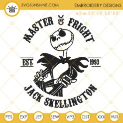 Master Of Fright Jack Skellington Embroidery Design File