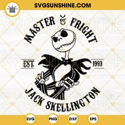 Master Of Fright Jack Skellington Nightmare before Christmas SVG PNG DXF EPS Cut Files For Cricut Silhouette
