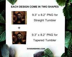 Michael Myers Newspaper Art 20oz Skinny Tumbler Template PNG, Halloween Movies Tumbler Design PNG File Digital Download