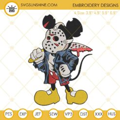 Jason Voorhees Embroidery Designs, Halloween Embroidery Design File