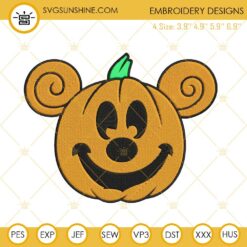 Mickey Mouse Pumpkin Embroidery Designs