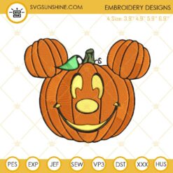 Mickey Pumpkin Halloween Embroidery Design File