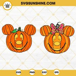 Mickey And Minnie Pumpkin Halloween SVG, Halloween Pumpkin SVG, Disneyworld Halloween SVG