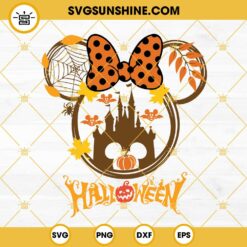 Minnie Halloween Fall Pumpkin SVG, Disney Happy Halloween SVG PNG DXF EPS Cricut