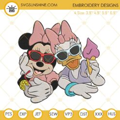 Minnie Mouse And Daisy Duck Embroidery Design File
