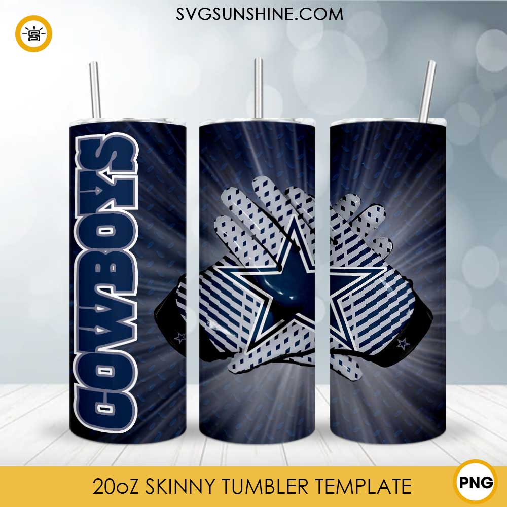 Cowboys Nation Tumbler Wrap PNG, Dallas Cowboys 20oz Skinny