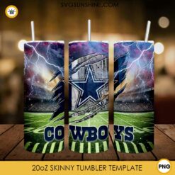 Dallas Cowboys Stadium 20oz Skinny Tumbler Template PNG, Dallas Cowboys Skinny Tumbler Design PNG File Digital Download