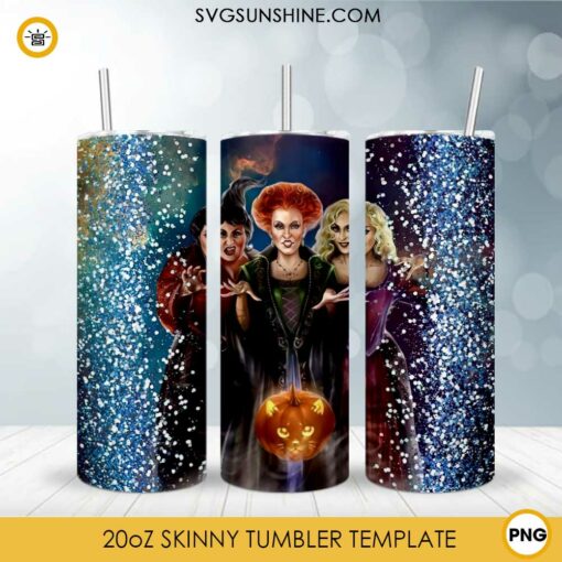 Hocus Pocus Pumpkin Cat 20oz Skinny Tumbler Template PNG