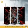 Horror Movies 20oz Skinny Tumbler Template PNG, Halloween Killer Skinny Tumbler Design PNG File Digital Download