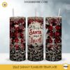 Dear Santa I Really Tried 20oz Skinny Tumbler Template PNG, Christmas Leopard Skinny Tumbler Design PNG File Digital Download