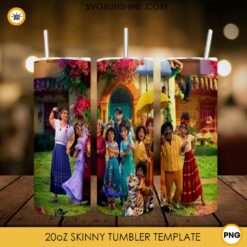 Encanto Disney 20oz Skinny Tumbler Template PNG
