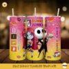 Jack And Sally Dunkie Junkie 20oz Skinny Tumbler Template PNG