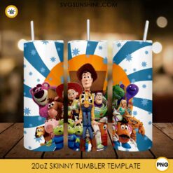 Toy Story 20oz Skinny Tumbler Template PNG, Disney Skinny Tumbler Design PNG File Digital Download