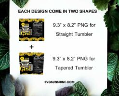 Jeep Girl Sun Flower 20oz Skinny Tumbler Template PNG, Jeep Car Skinny Tumbler Design PNG File Digital Download