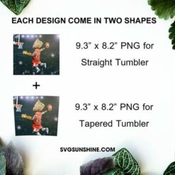 Baby Groot Jordan 20oz Skinny Tumbler Template PNG, Guardians Of The Galaxy Skinny Tumbler Design PNG File Digital Download