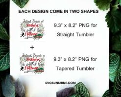Christmas 20oz Tumbler Template PNG, Jolliest Bunch Of Assholes 20oz Skinny Tumbler PNG Designs