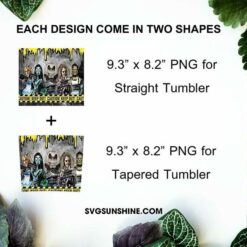 Jack Skellington And Beetlejuice 20oz Skinny Tumbler Template PNG, Tim Burton Tumbler Design PNG File Digital Download