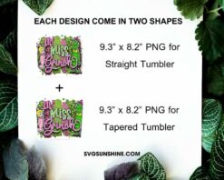 Lil Miss Grinch 20oz Skinny Tumbler Template PNG, Grinch Christmas Skinny Tumbler Design PNG