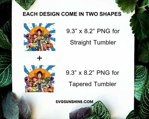 Toy Story 20oz Skinny Tumbler Template PNG, Disney Skinny Tumbler Design PNG File Digital Download
