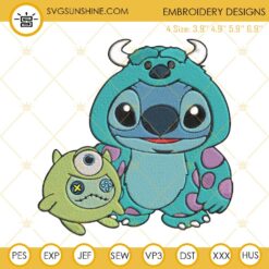 Monster Inc Stitch Machine Embroidery Design File